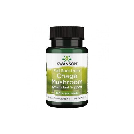 Full Spectrum Chaga Mushroom 400mg 60 Capsule Swanson